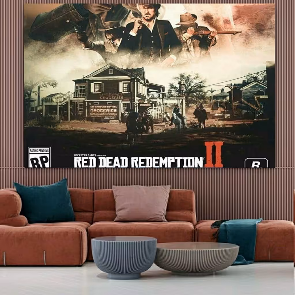 پوستر پارچه ای طرح گیم ردد -Red Dead Redemption کد 209