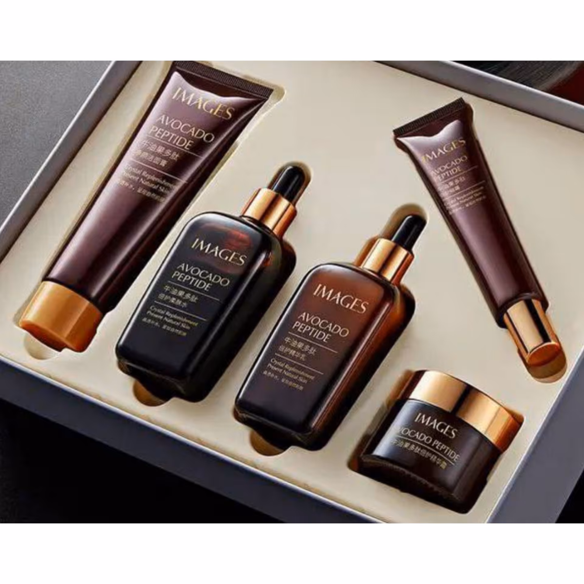 پک مراقبتی لاکچری پوست آووکادو و پپتاید ایمیجز مرطوب کننده و ضدچروک عالی  مناسب هدیه
