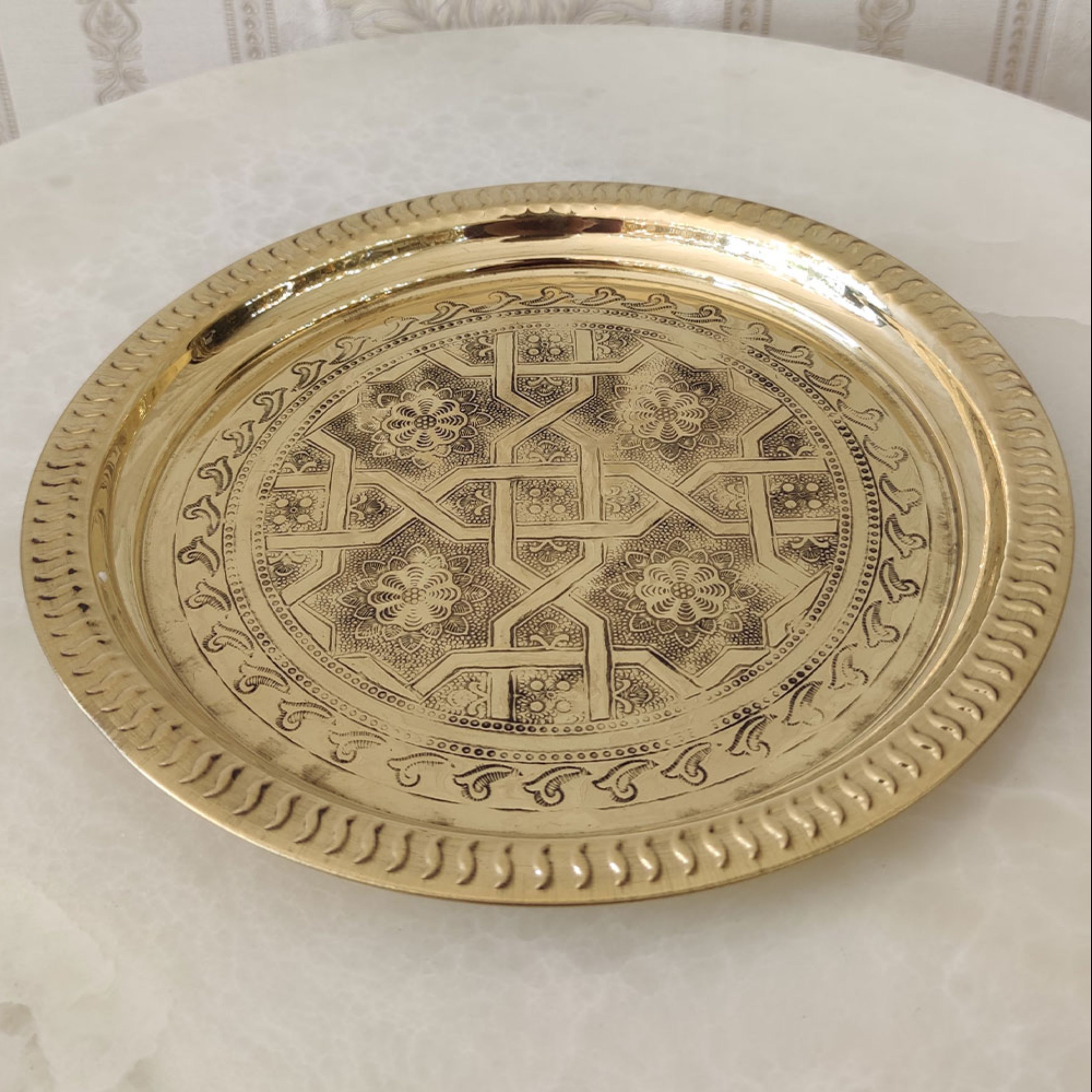 سینی برنزی هندی کد 3203 ( سینی برنجی )