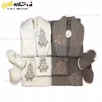 سرویس حوله عروس و داماد 10تکه گلدوزی سه بعدی برند MURDUM