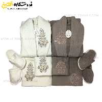 سرویس حوله عروس و داماد 10تکه گلدوزی سه بعدی برند MURDUM