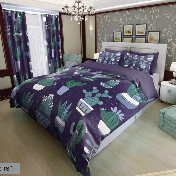 سرویس روتختی 1 نفره تنسل چاپی برندترک لند (Turk Land)  کد rs 1