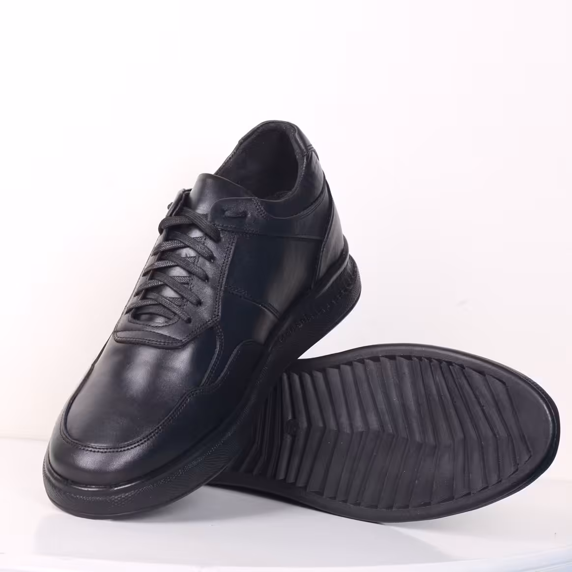 ونس لژ مخفی چرم مردانه مدل پاناما مشکی 