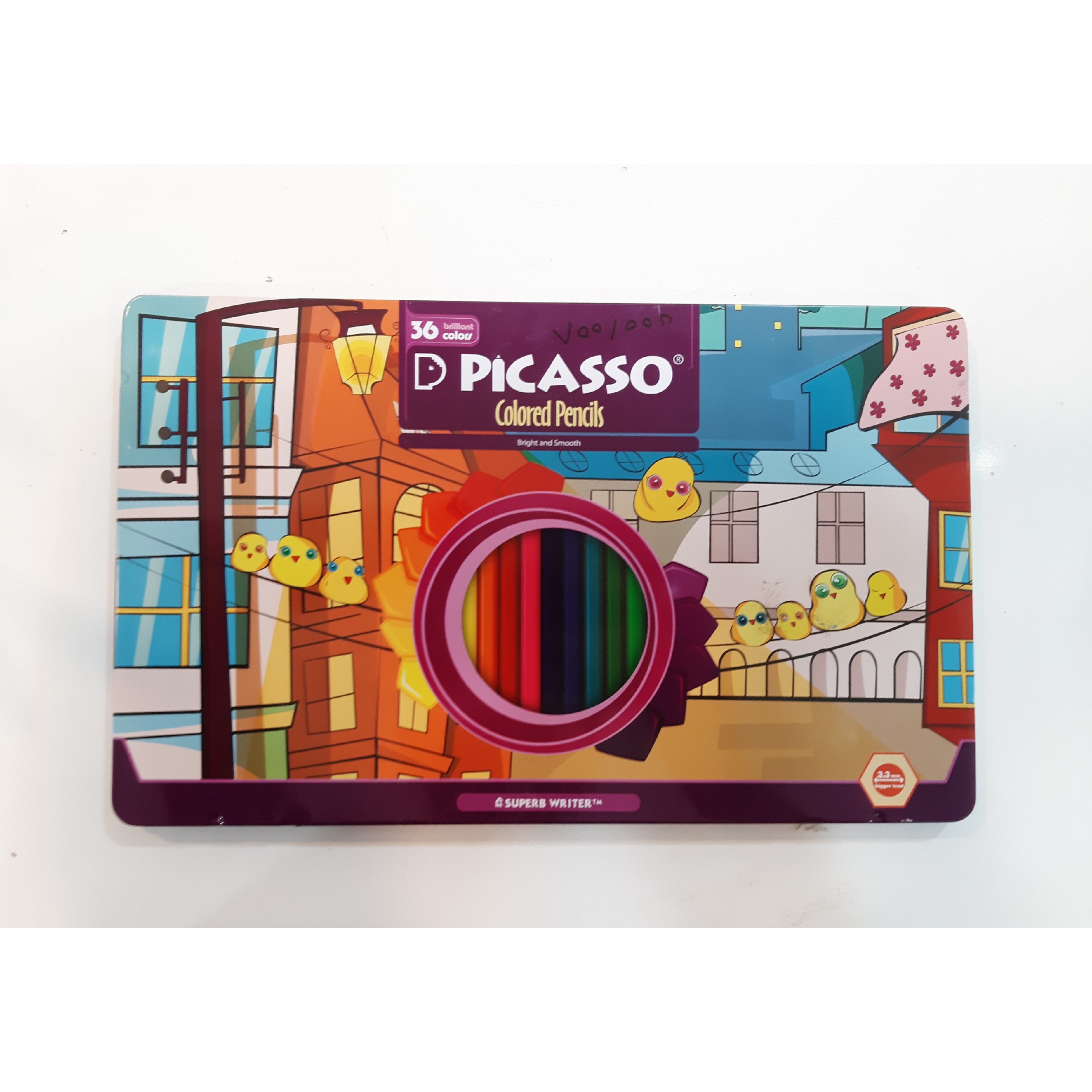 مدادرنگی36رنگ پیکاسو picasso کیفیت عالی درجه یک جعبه فلزی