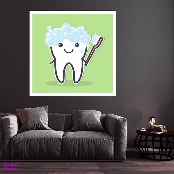 تابلو بکلیت طرح سلامت دهان و دندان مدل قاب شاسی W-S9482