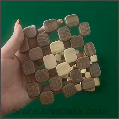 زیر قابلمه مهره ای چوبی