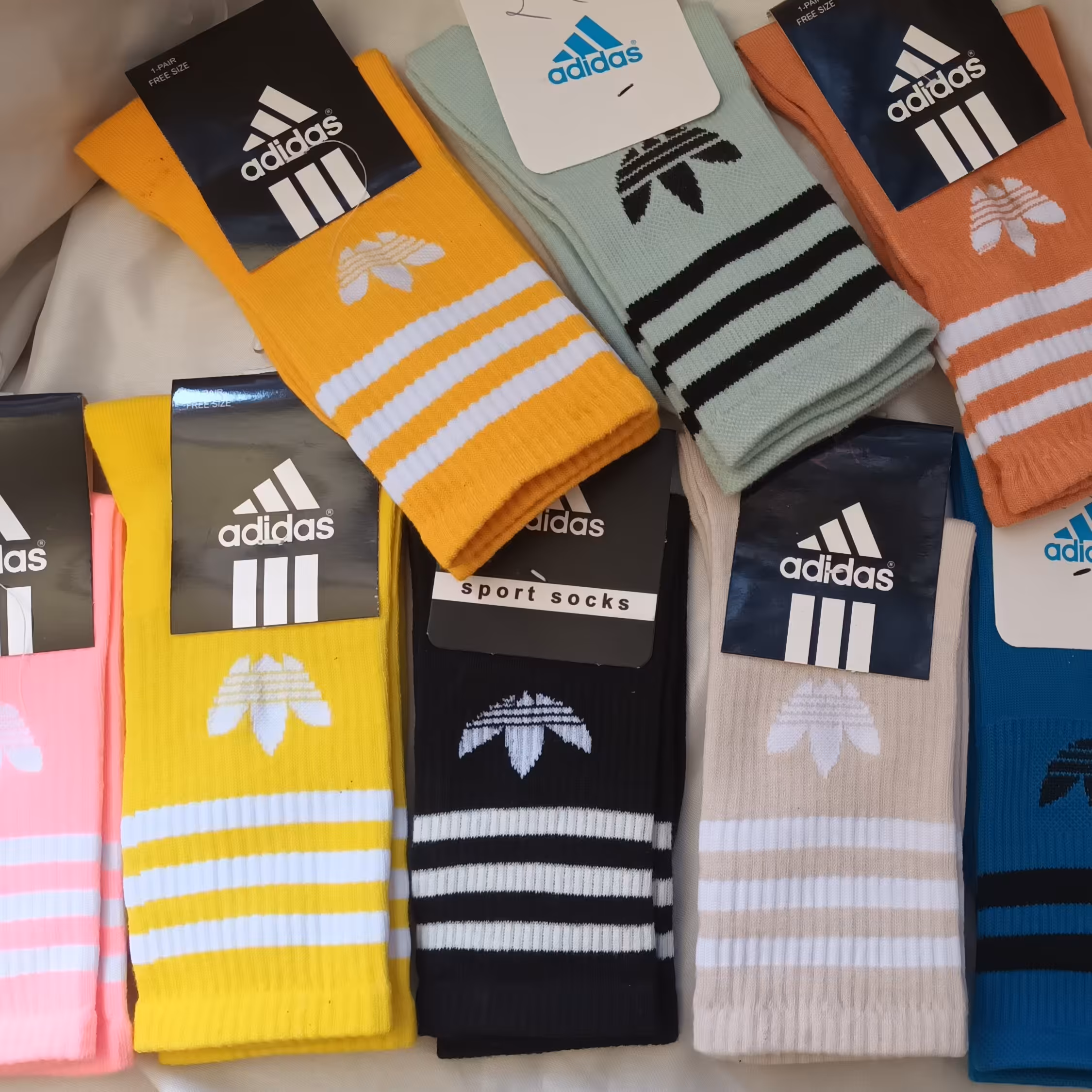 جوراب ساقدار آدیداس نخ پنبه 