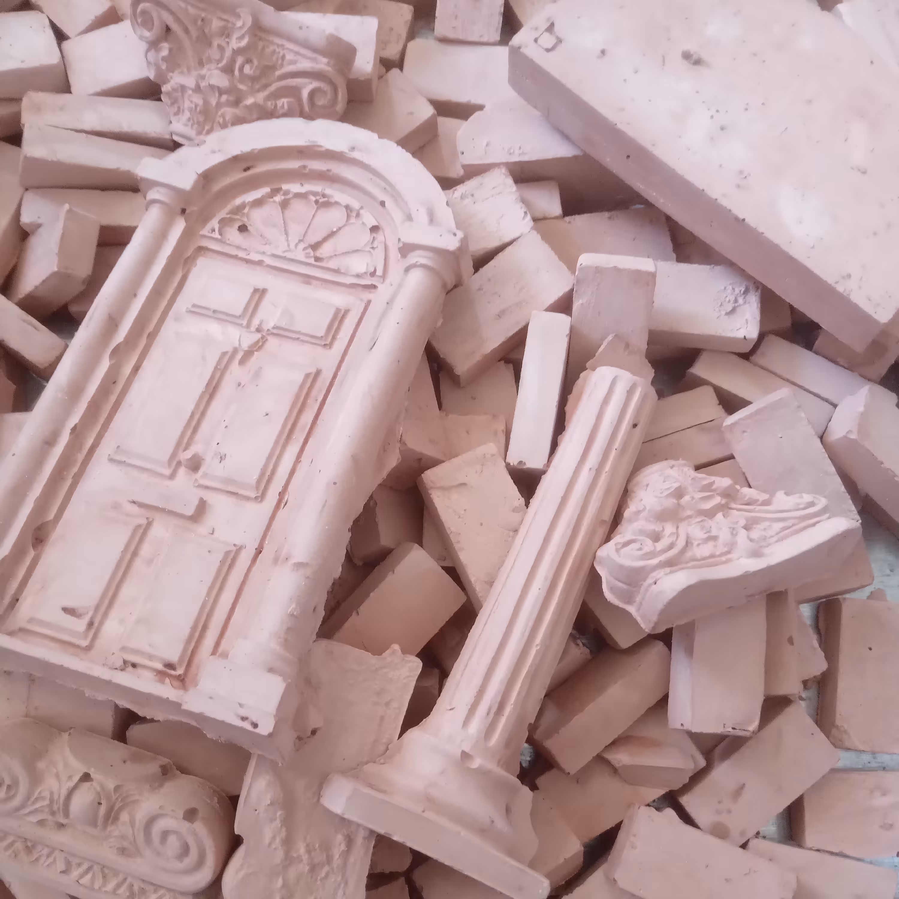 آجر  مخلوط مخصوص ماکت سازی 200 عدد  رنگ آجری ویا کرمی