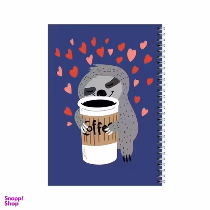 دفتر مشق 100 برگ بامبیلیپ طرح قهوه و تنبل کد 8784374