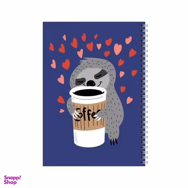 دفتر مشق 100 برگ بامبیلیپ طرح قهوه و تنبل کد 8784374