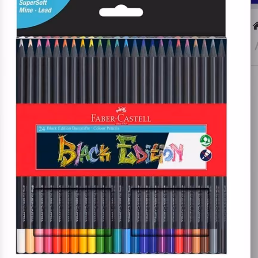 مداد رنگی   فابرکاستل 24 رنگ  بدنه مشکی