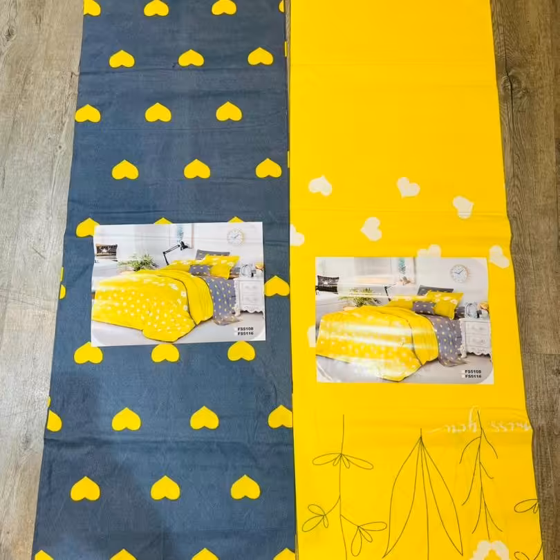 روتختی پارچه ای طرح سلفی زرد