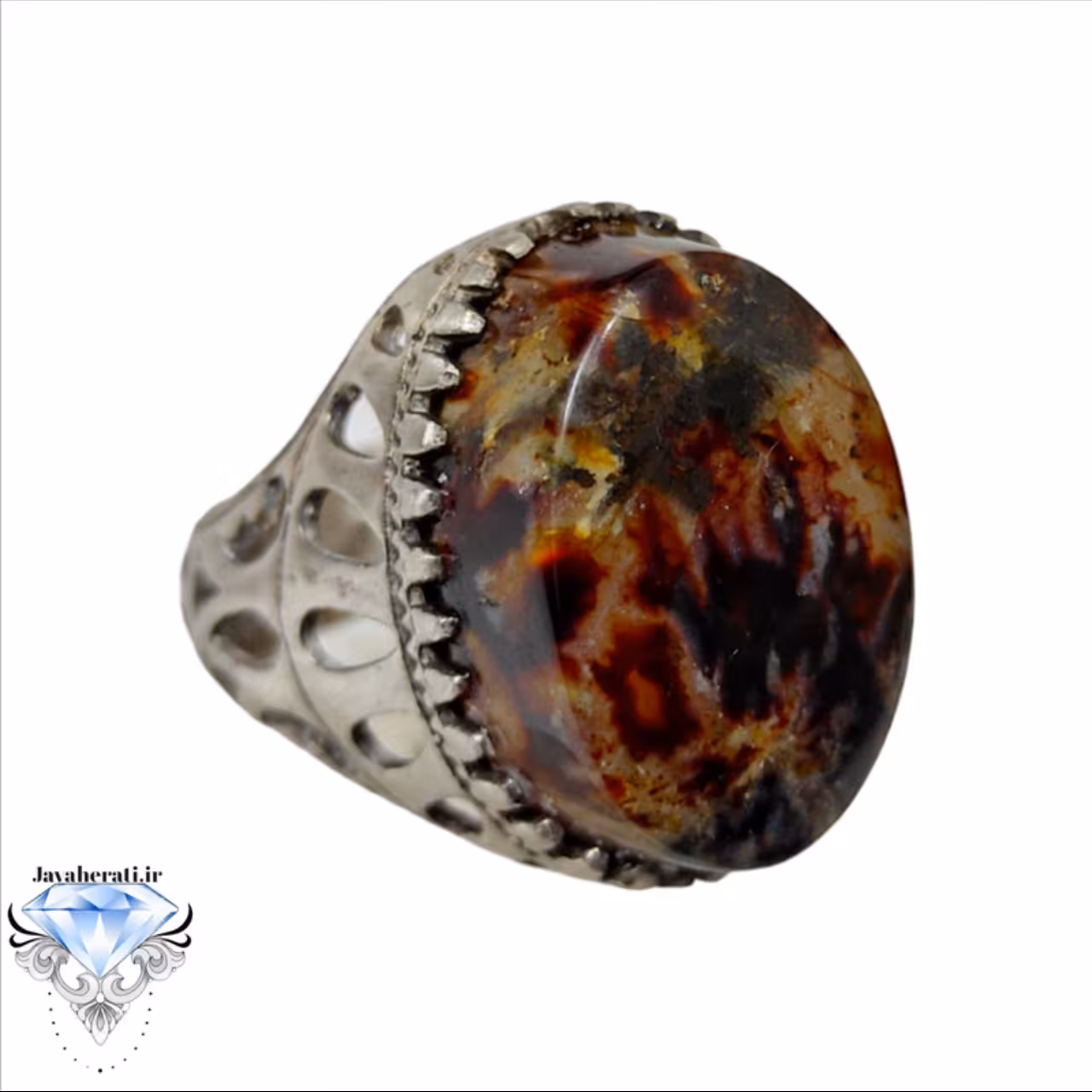 انگشتر سلیمانی مصور خراسان طبیعی و بینظیر a35