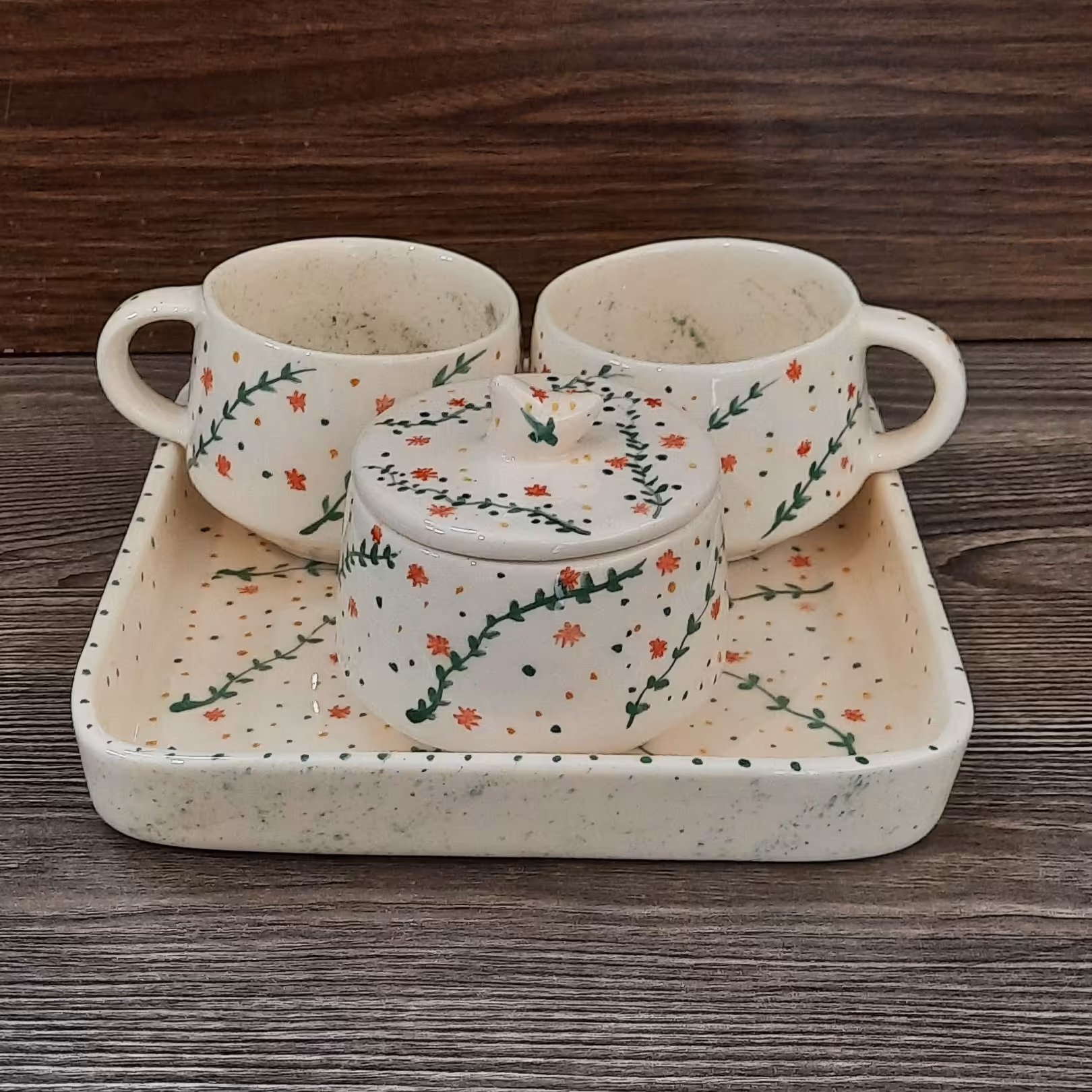 ست چایخوری دونفره سرامیکی طرح بهار