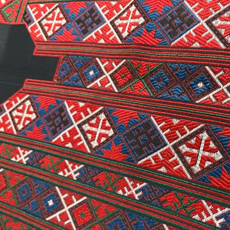 پنل شش تکه بلوچی دوزی مناسب برروی لباس و مانتو- طرح چاپی کامپیوتری- مدل شماره 2