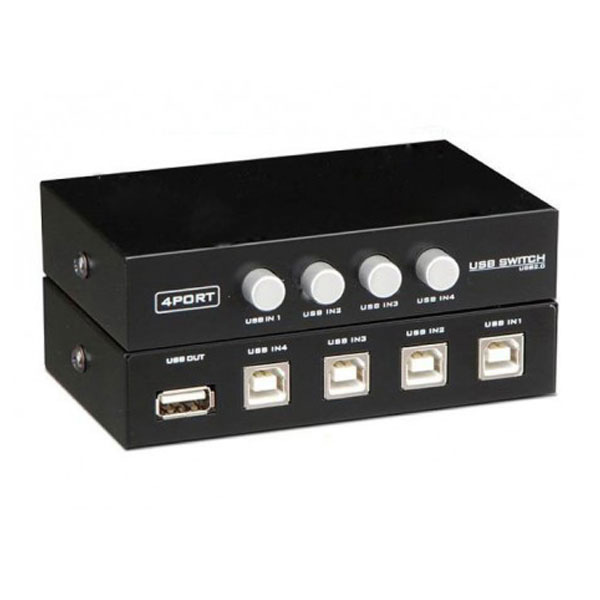 دیتا سوئیچ دستی 4 پورت V-net مدل USB