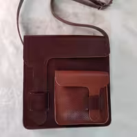 کیف پستچی چرم طبیعی گاوی و تمام دست دوز