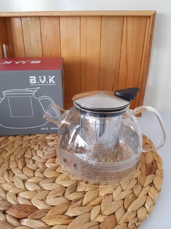 قوری پیرکس 800 سی سی دسته شفاف BVK