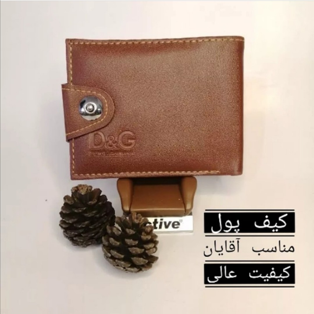 کیف پول مردانه کوتاه بدون جعبه مشکی قهوه ای سوخته عسلی