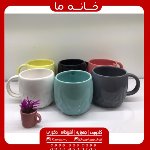 لیوان ماگ طرح کف زنبوری رنگی