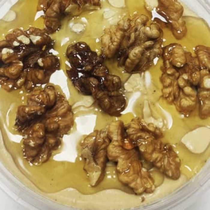 میکس کره بادام زمینی، کره نارگیل، عسل و گردو.بسیار خوشمزه 