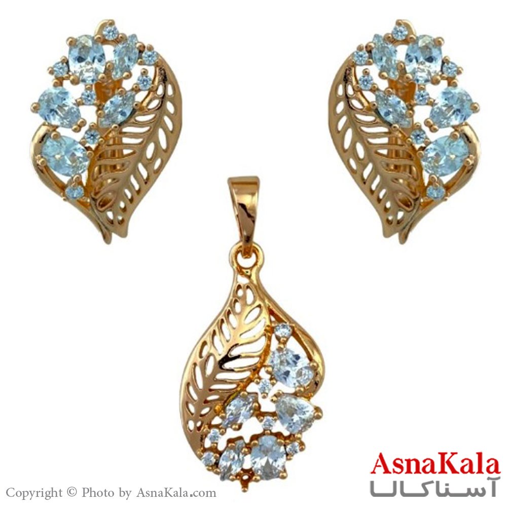 نیم ست زنانه مدل برگ طلایی برند ژوپینگ کد NIM1411W - اسنا کالا