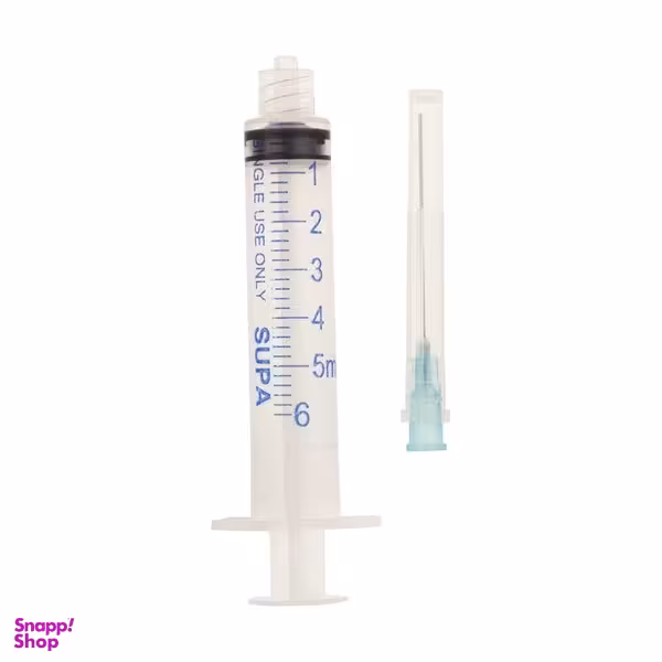 سرنگ سوپا مدل لوئرلاک 23-22 ظرفیت 6 سی سی بسته 1000 عددی