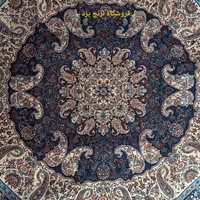 رومیزی ترمه یک در یک شاهسوند سورمه ای