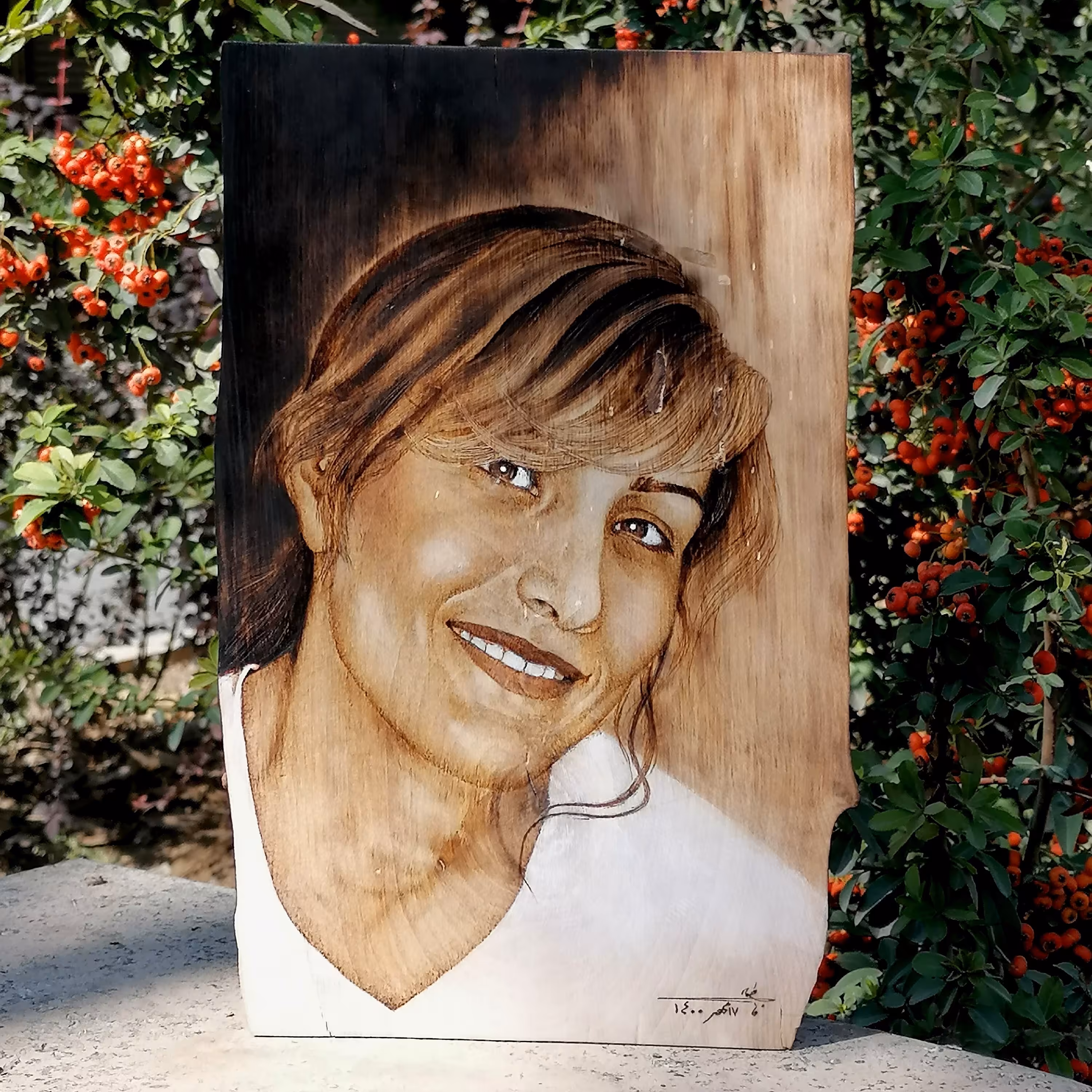 تابلو سوختنگاری  چهره 