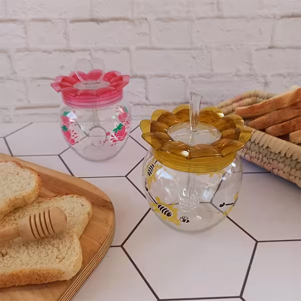 ظرف عسل خوری اکرولیک طرحدار