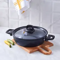 ماهیتابه درب دار 26 سانتی الماس کاراجا رنگ مشکی کد 502000185