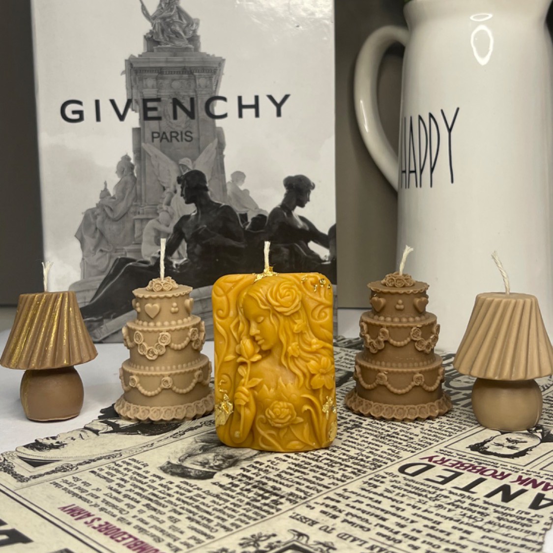 شمع آباژور ( ارگانیک) فروش بصورت پک 2 عددی رنگبندی دارد