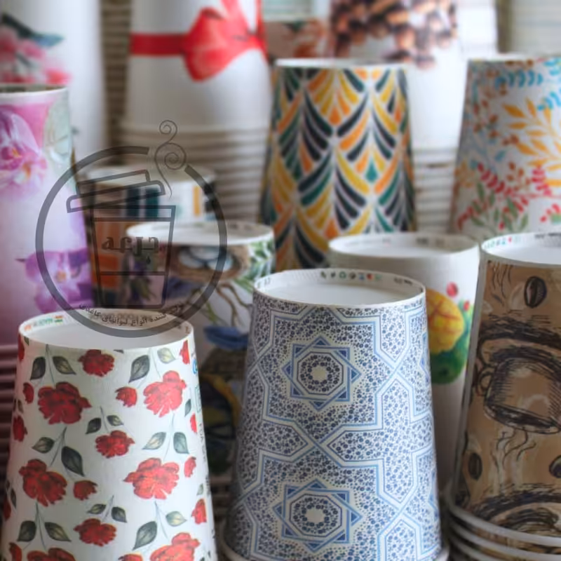 لیوان کاغذی طرح سنتی ( بسته 2000 عددی ) 