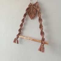 جا حوله(جا دستمال رولی)مکرومه بافی