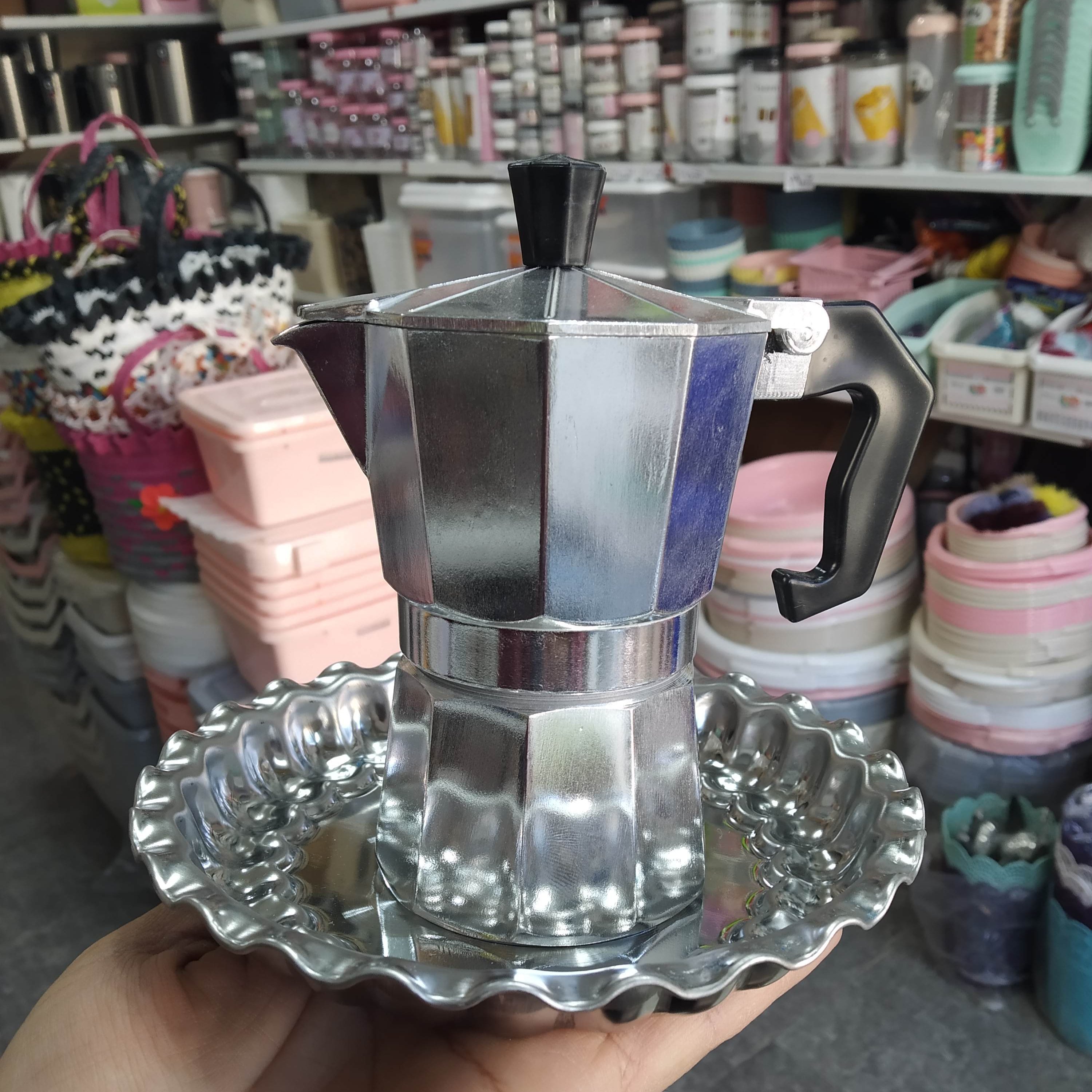 قهوه جوش دوکاپ آلومینیومی سوپاپ آرژانتینی