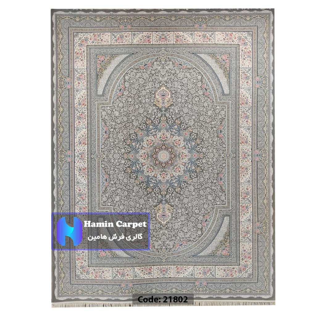 فرش 12 متری 1200 شانه تراکم 3600  نخ اکلریک گل برجسته کد AR21802