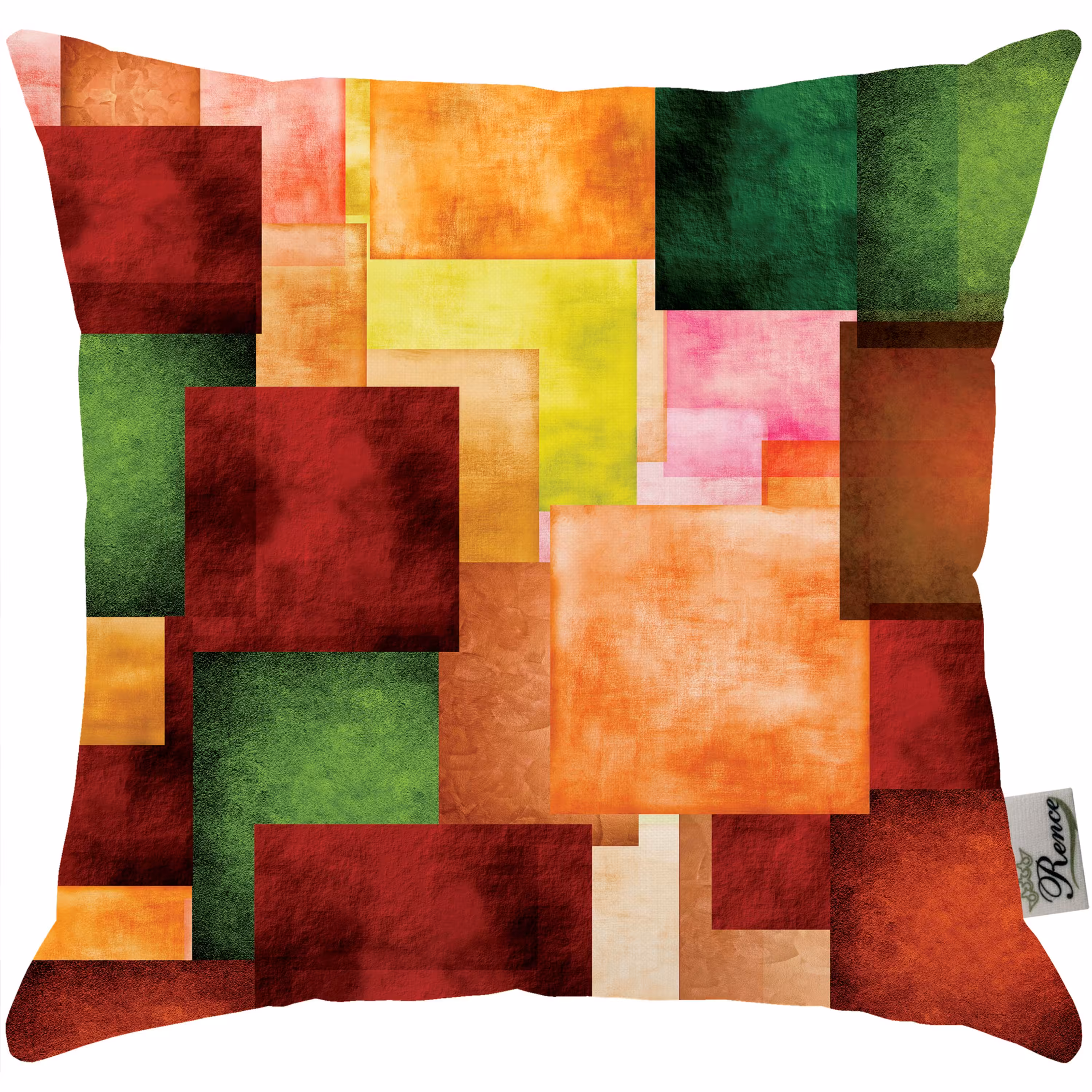 کوسن مبل مخمل طرح رنگی سایز 33 در 33 مدل S2-443 شرکت رنس