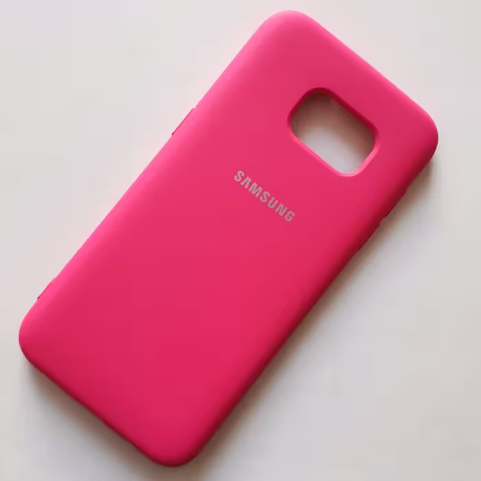 قاب سیلیکونی پاک کنی صورتی گوشی سامسونگ S7 edge