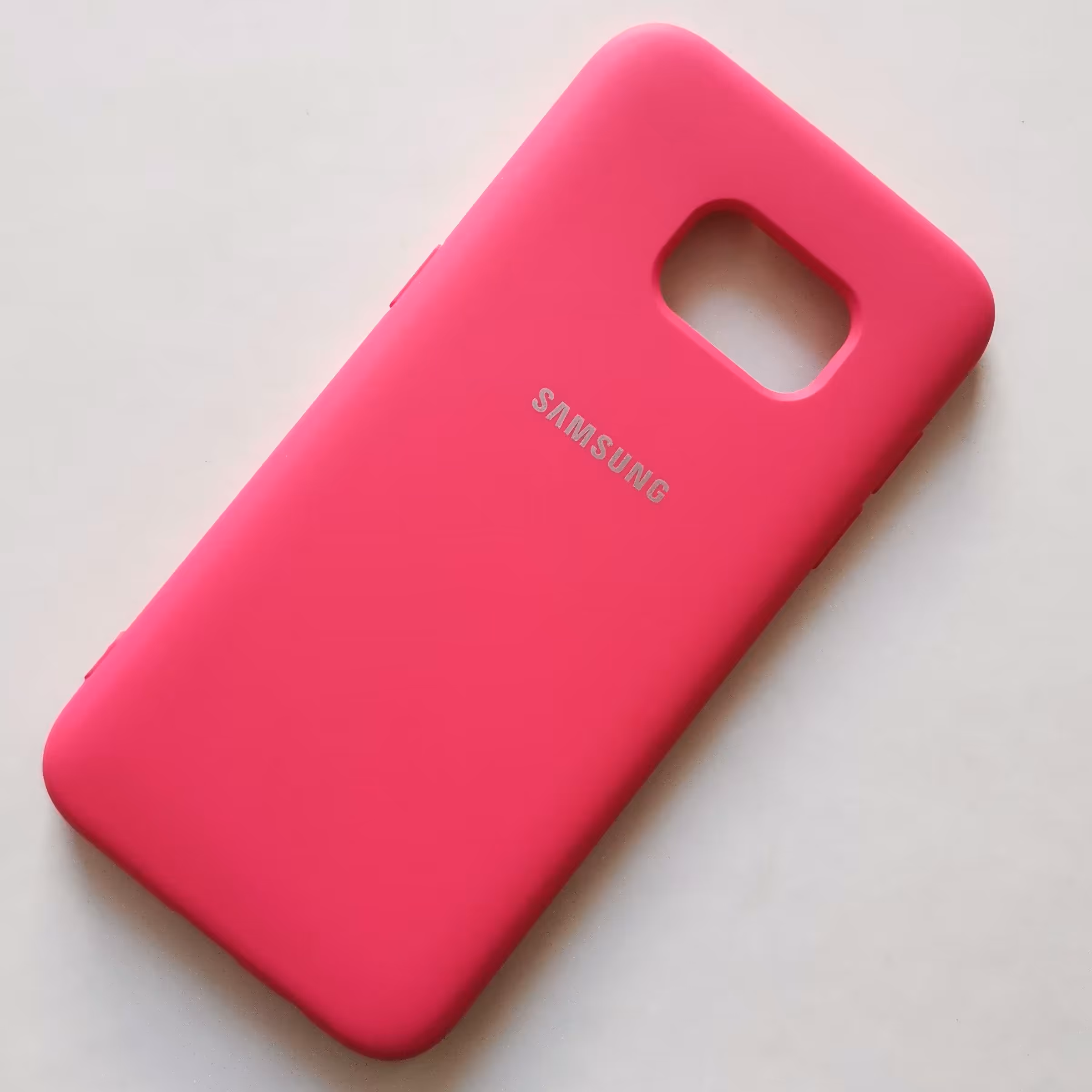 قاب سیلیکونی پاک کنی صورتی گوشی سامسونگ S7 edge