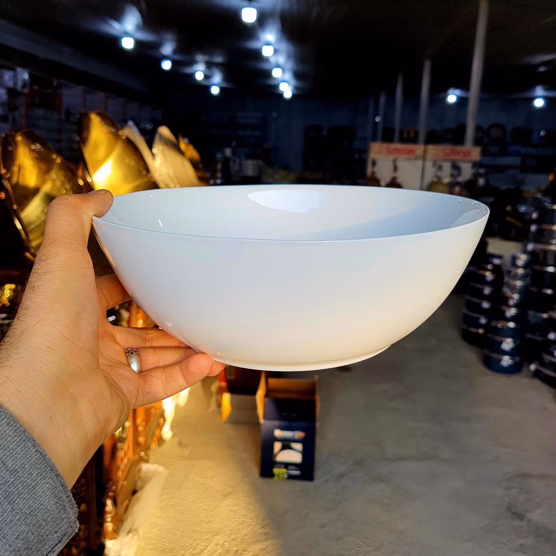 کاسه سالاد آرکوپال سفید دیوالی 24 سانت بسته یک عددی