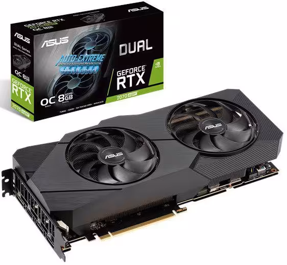 کارت گرافیک ایسوس مدل DUAL-RTX2070S-O8G-EVO با حافظه 8 گیگابایت