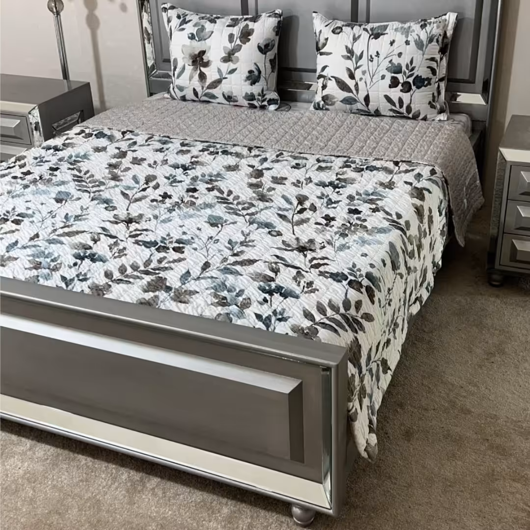 روتختی دونفره براش گلدوزی دورو سه تکه Light( ضمانت پرز ورنگ )