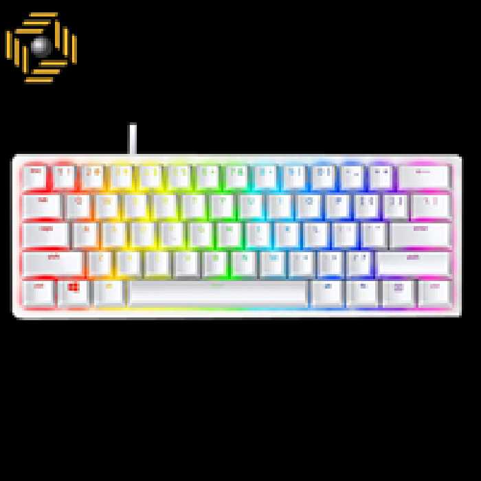 کیبورد ریزر مدل Huntsman Mini Mercury  Purple Optical Switch Clicky White