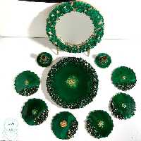 هفت سین رزینی 10 تکه زمرد های سبز جذاب بهاری