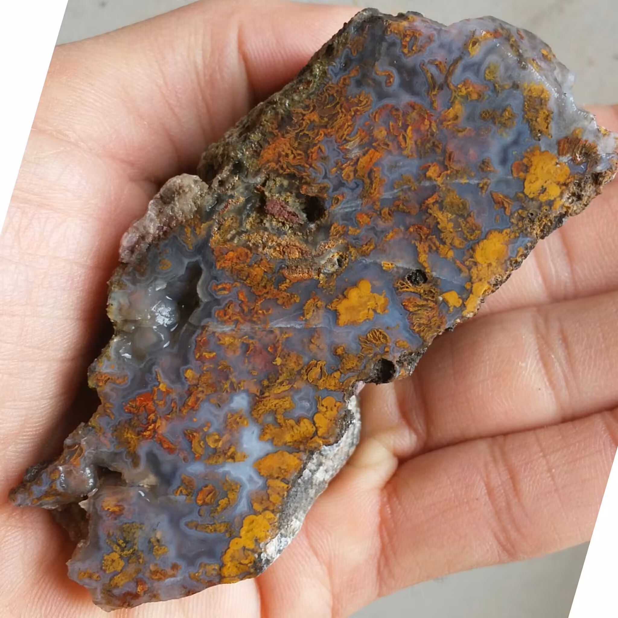 اسلایس سنگ راف عقیق منظره 7رنگ کمیاب محشررر کاملا طبیعی
تابلو نقاشی طبیعی با قابلیت ساخت چندین نگین دیدنیی