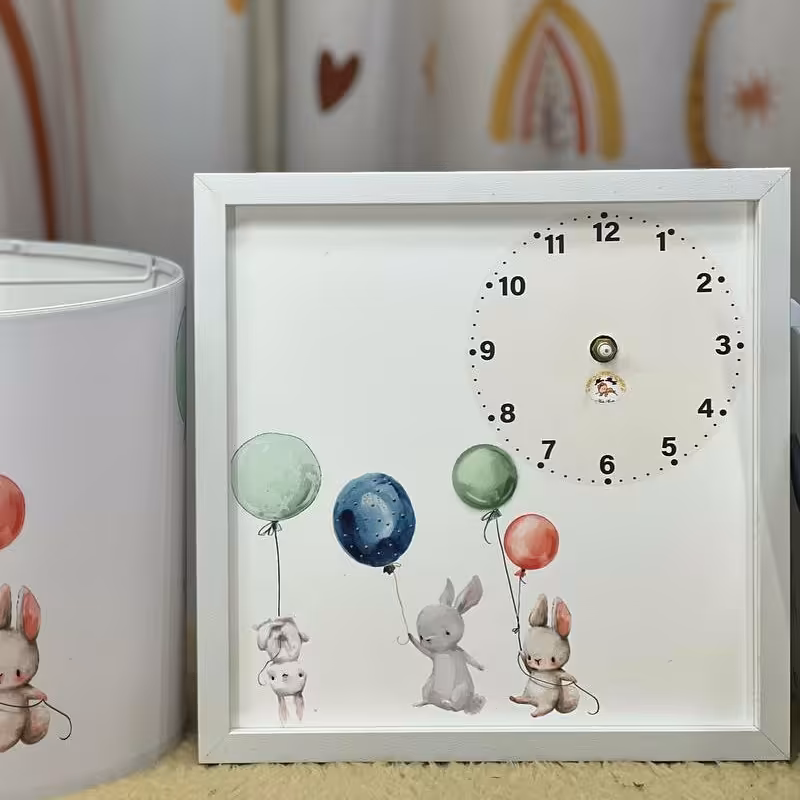 ساعت دیواری فانتزی کودک اکسسوری چاپی هیواد گالری در تنوع طرح