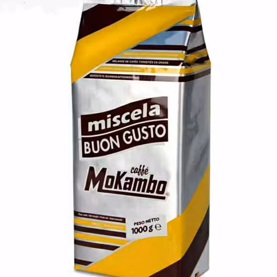 دانه قهوه بون گوستو70 درصد روبوستا موکامبو  BUON GUSTO Mokambo وزن 1 کیلو