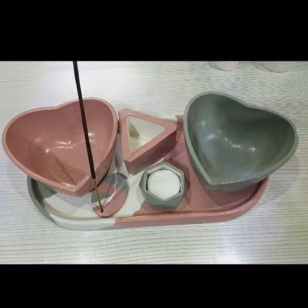 ست ظروف سنگی بتنی سرو و دکور