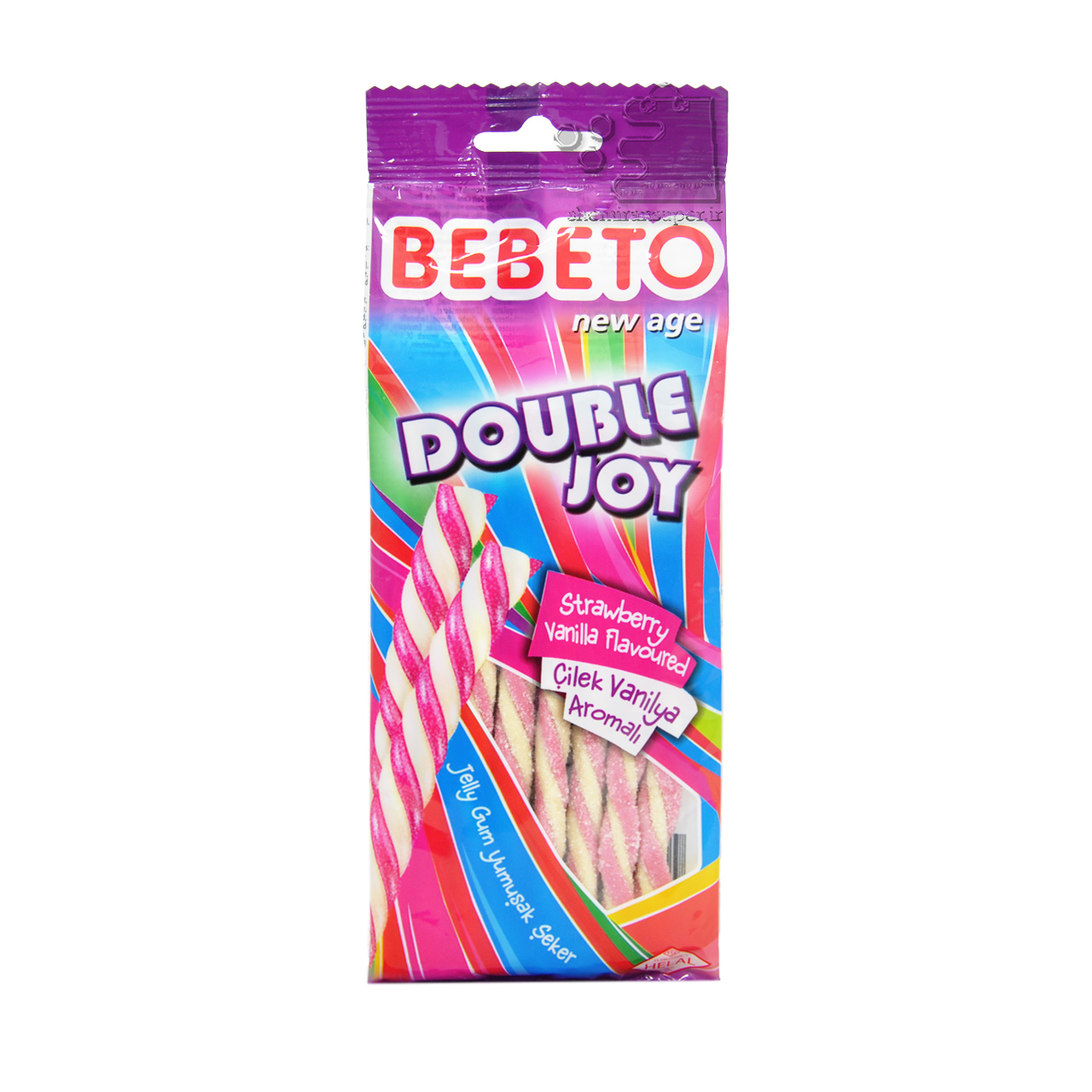 پاستیل شکری پیچی توت فرنگی وانیل 75 گرم ببتو - bebeto