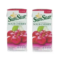 نوشیدنی آلبالو سان استار - 0.2 لیتر بسته 2 عددی